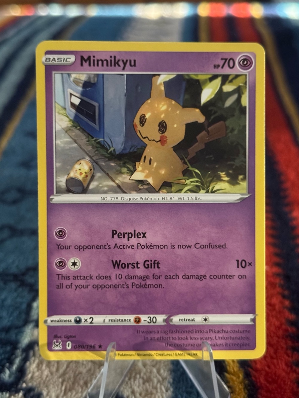 Mimikyu Lost Origin Black Star Rare Pokemon Card